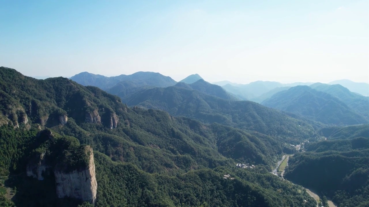 浙江雁荡山云海仙境秋季自然风光航拍视频素材