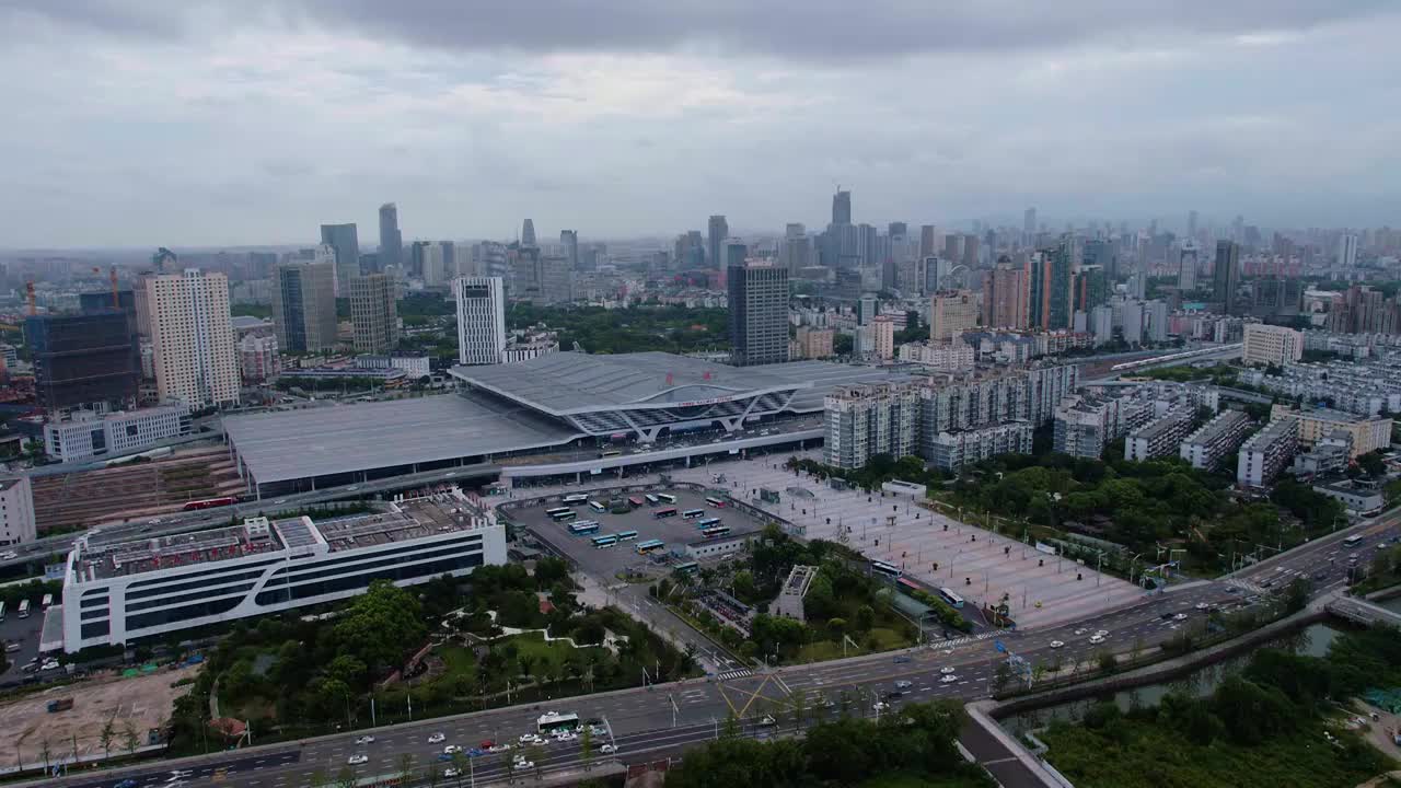 宁波海曙区城市大景视频素材