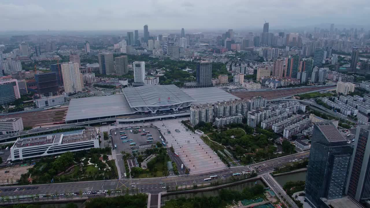 宁波海曙区城市大景视频素材