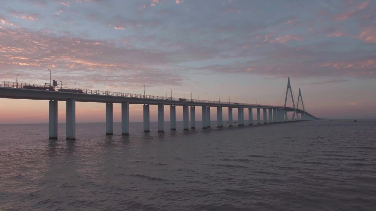 宁波杭州湾跨海大桥视频素材