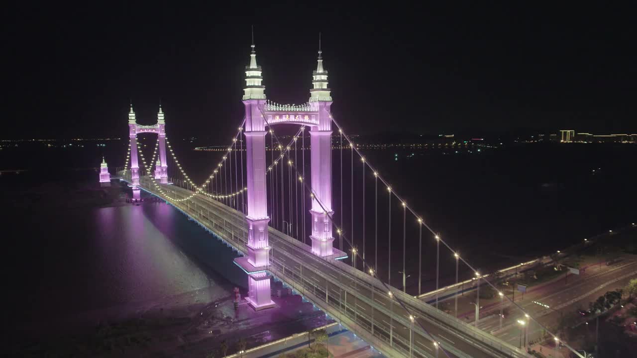 舟山大桥夜景视频素材