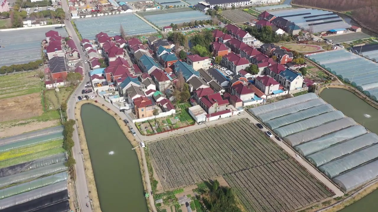 航拍上海宝山刘行城市建筑风光视频素材