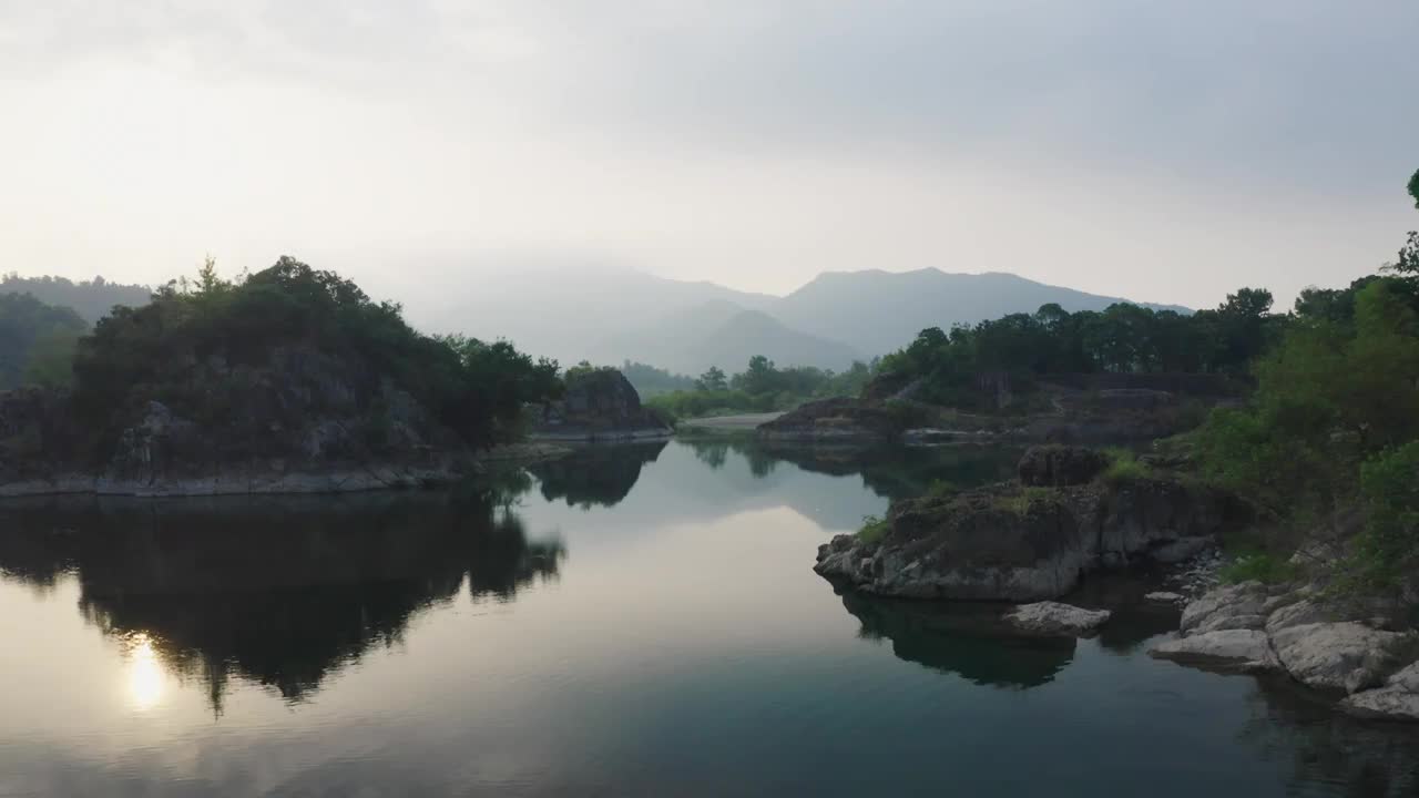 航拍山水视频素材