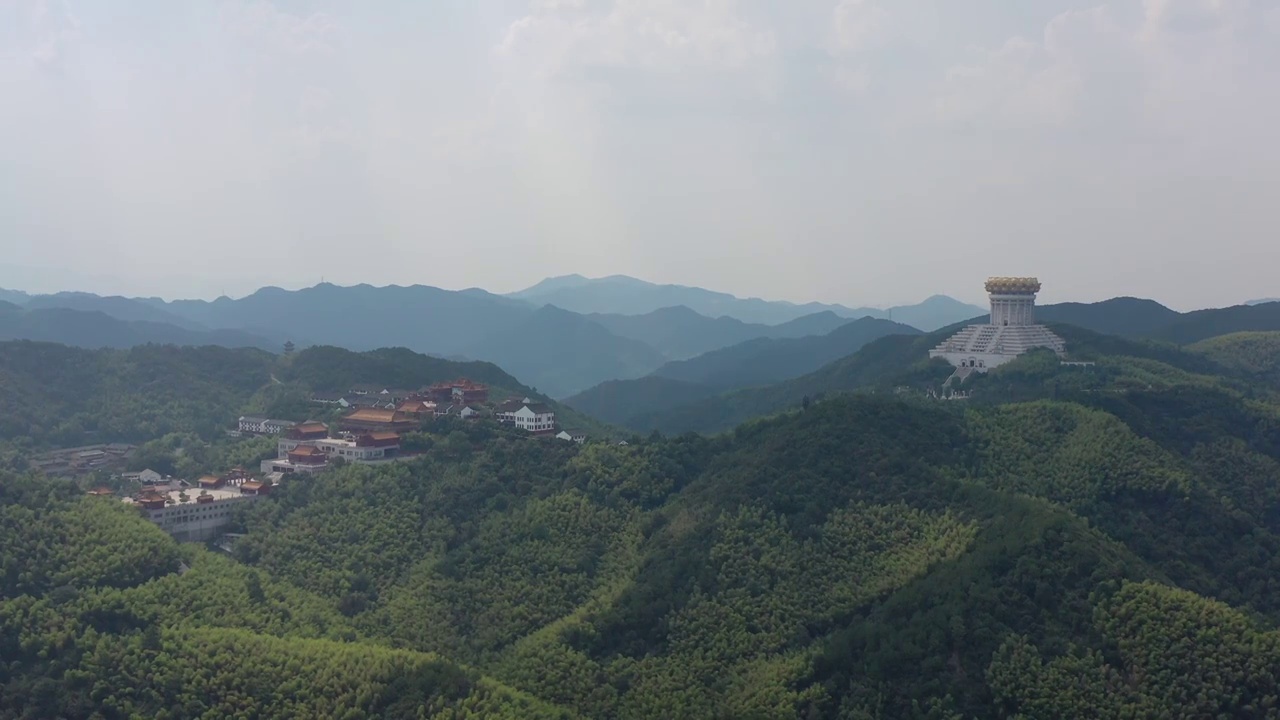 航拍绍兴大香林景区视频素材