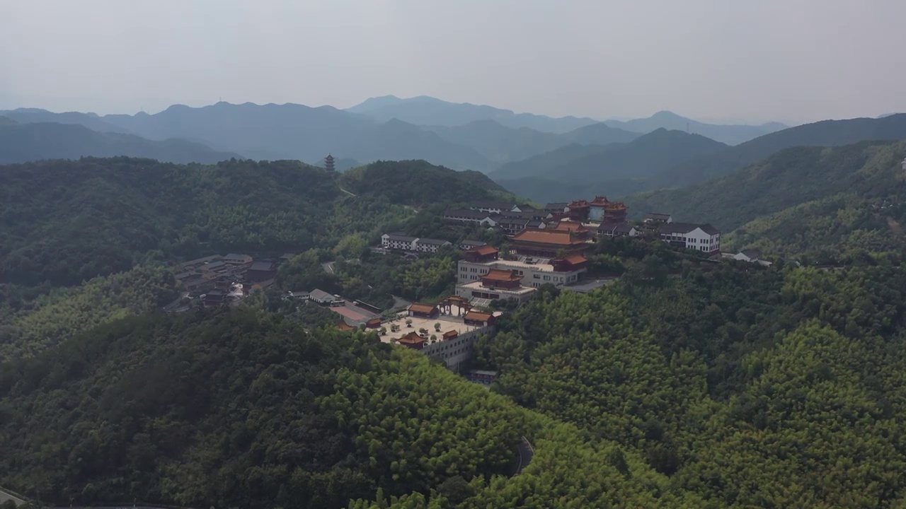 航拍绍兴大香林景区视频素材