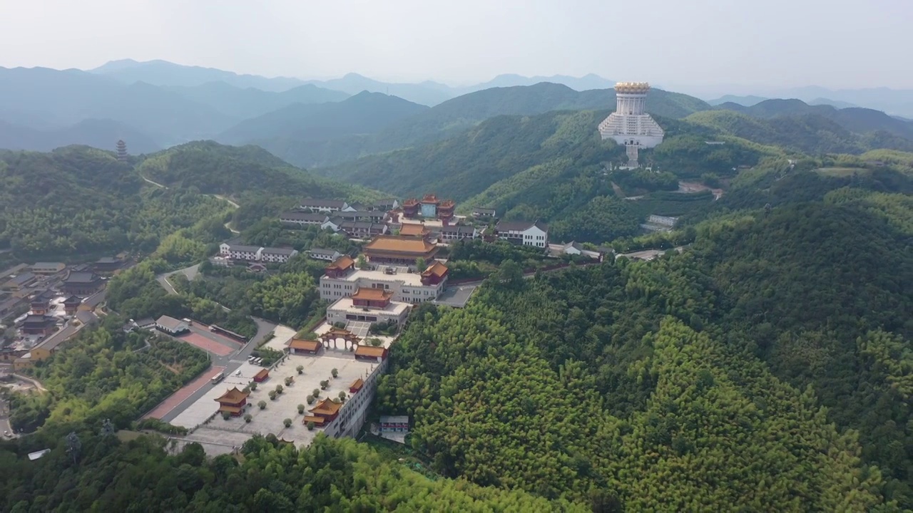 航拍绍兴大香林景区视频素材