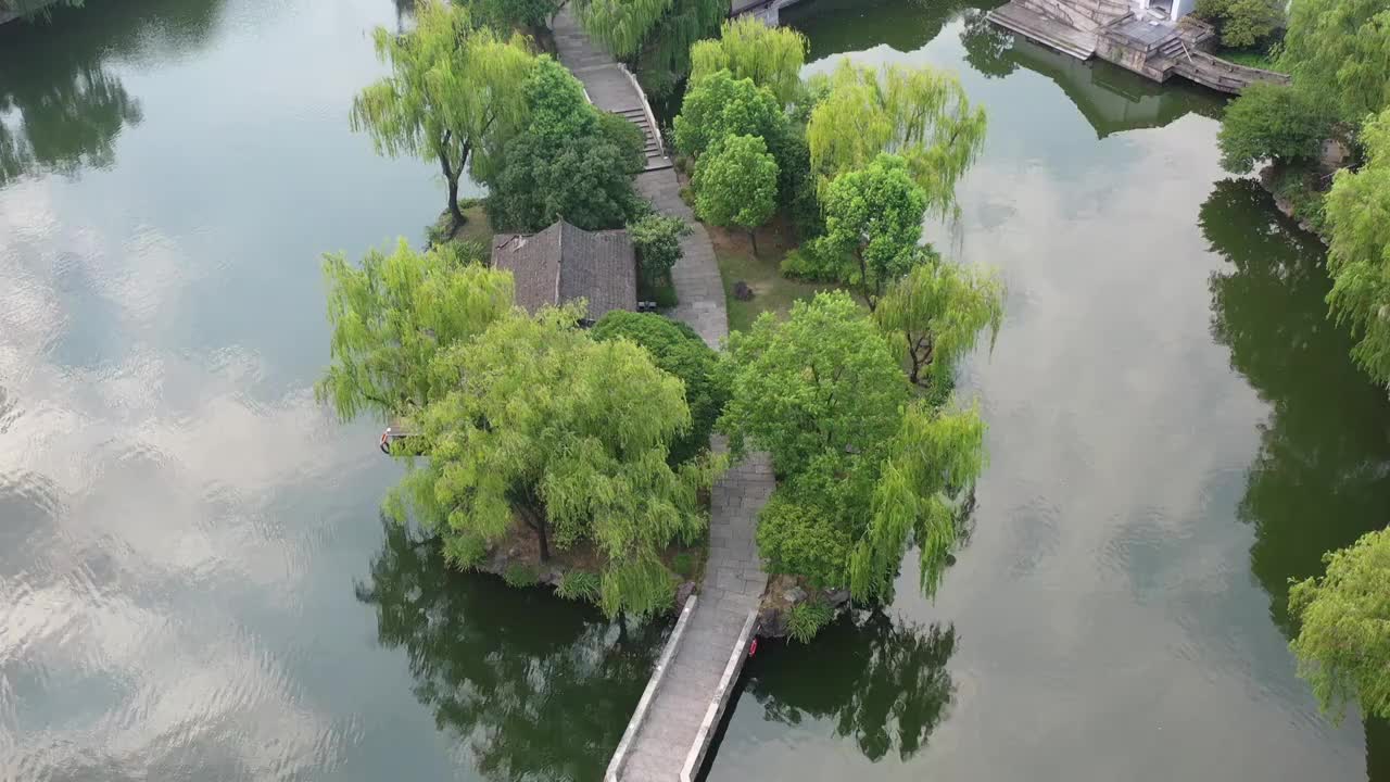 航拍绍兴东湖景区视频素材