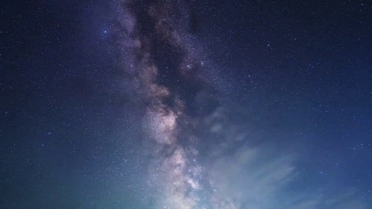 干净的银河星空延时背景视频素材