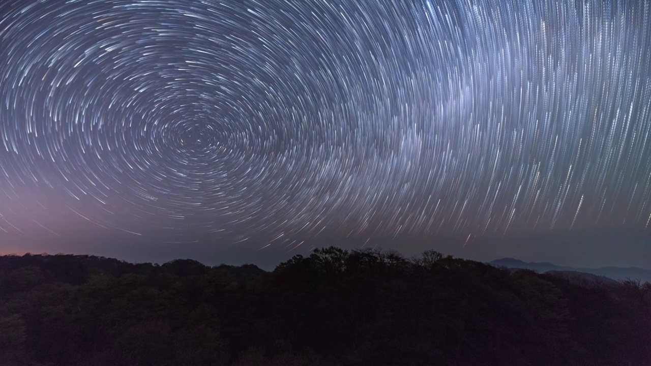 八大公山星轨延时视频素材