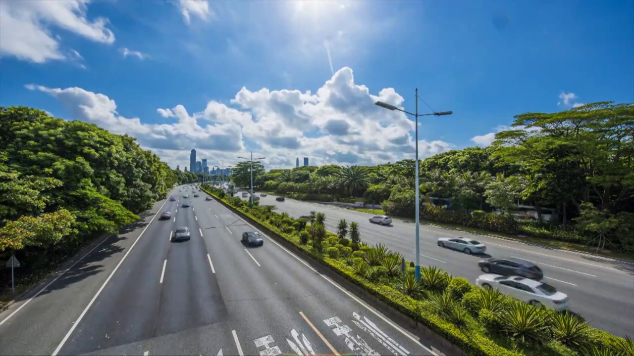 车流延时视频素材