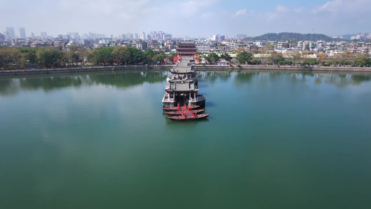 广东省潮州市潮州古城广济桥视频素材