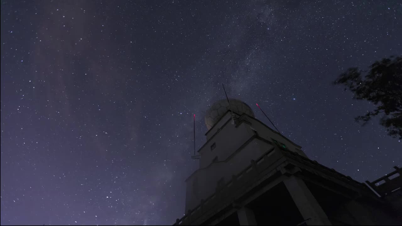 丽水白云山气象台星空日出大范围延时视频素材