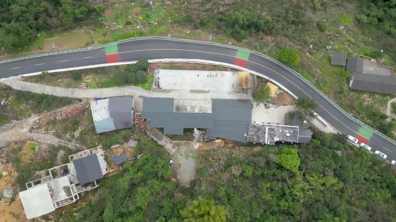 航拍乡村风光：重庆沙坪坝丰文街道三河村缙泉烧陶瓷文创基地视频素材