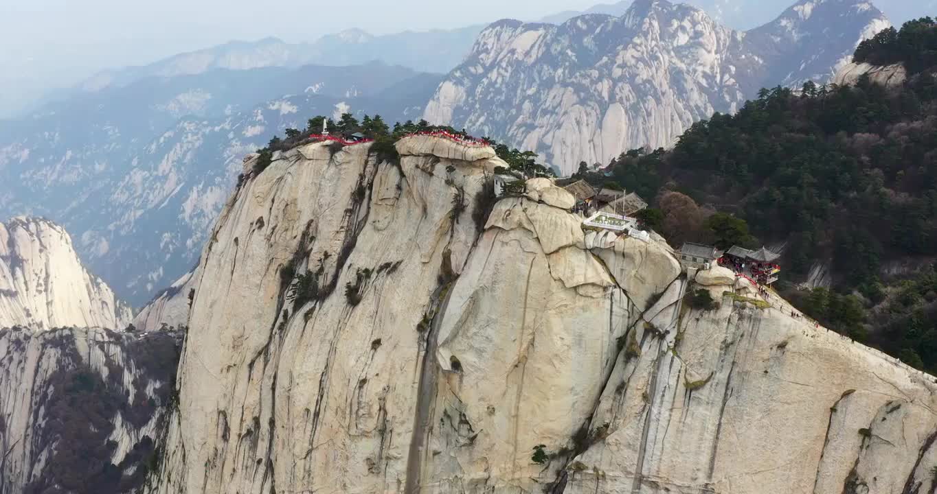 陕西渭南：西岳华山秋色视频素材