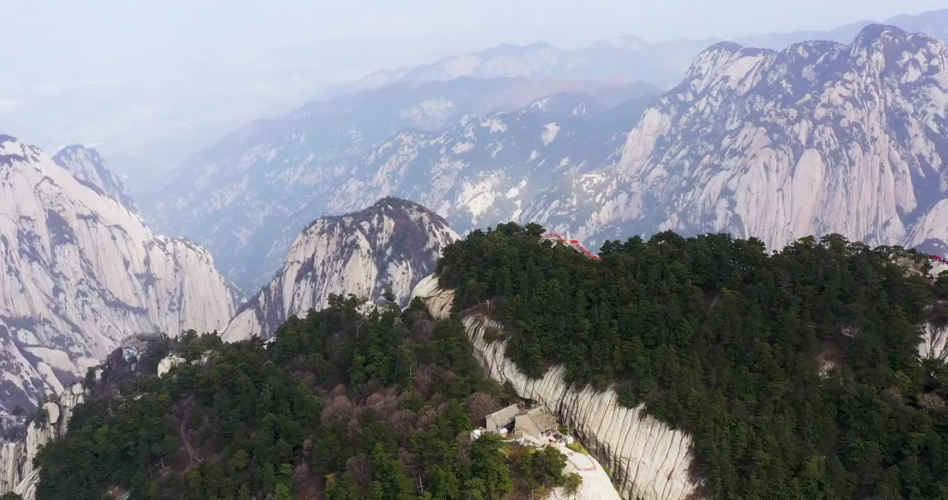 陕西渭南：西岳华山秋色视频素材