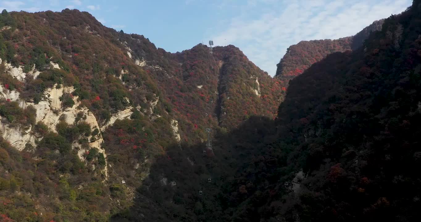 陕西渭南：西岳华山秋色视频素材