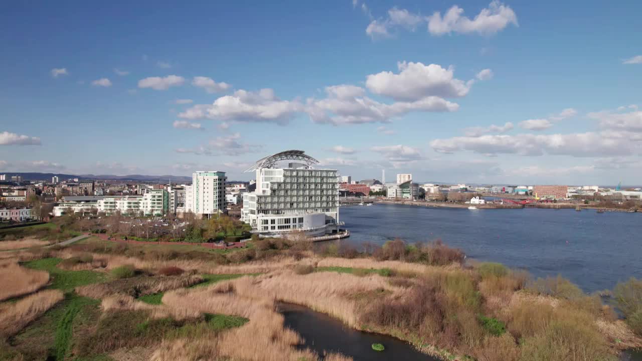 英国卡迪夫海湾风光视频素材