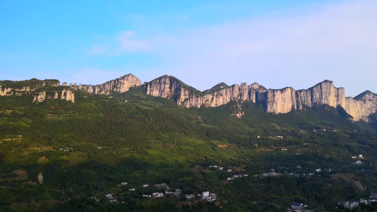 湖北恩施大峡谷航拍风光视频素材