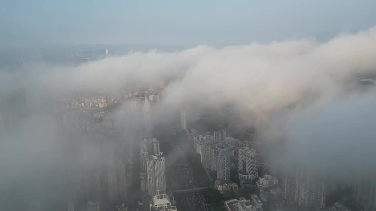 深圳市区平流雾云海视频素材