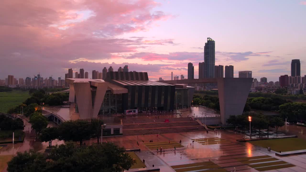 武汉汉阳地标古琴台视频素材