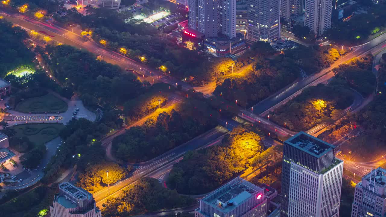 深圳城市立交桥车轨延时视频素材