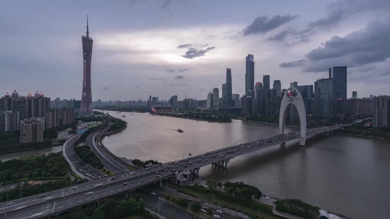 广州夜景延时视频素材