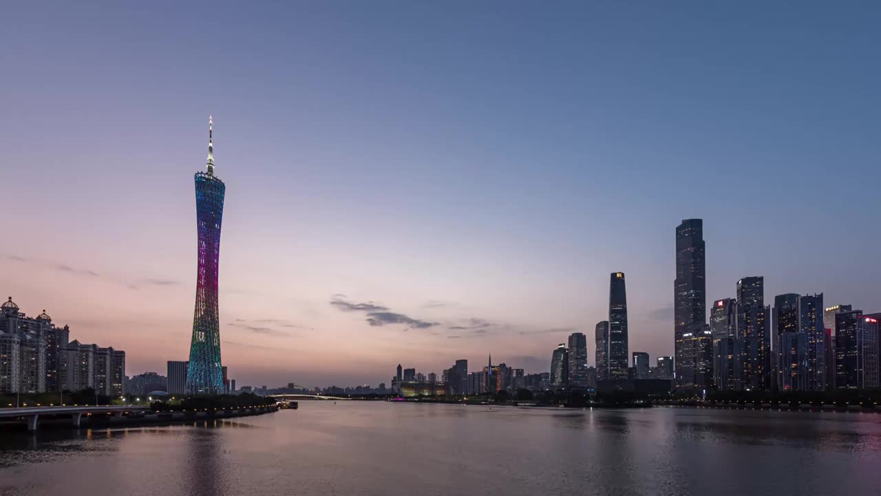 广州夜景延时合集视频素材