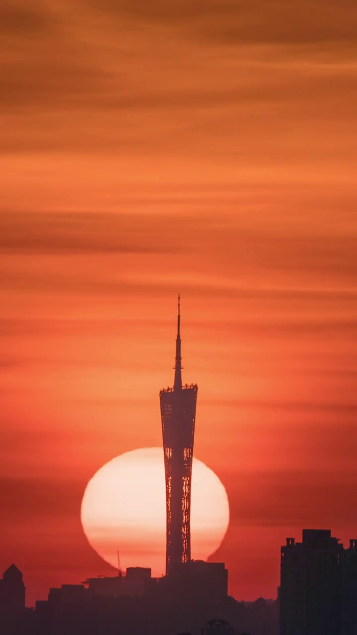 广州塔日出视频素材