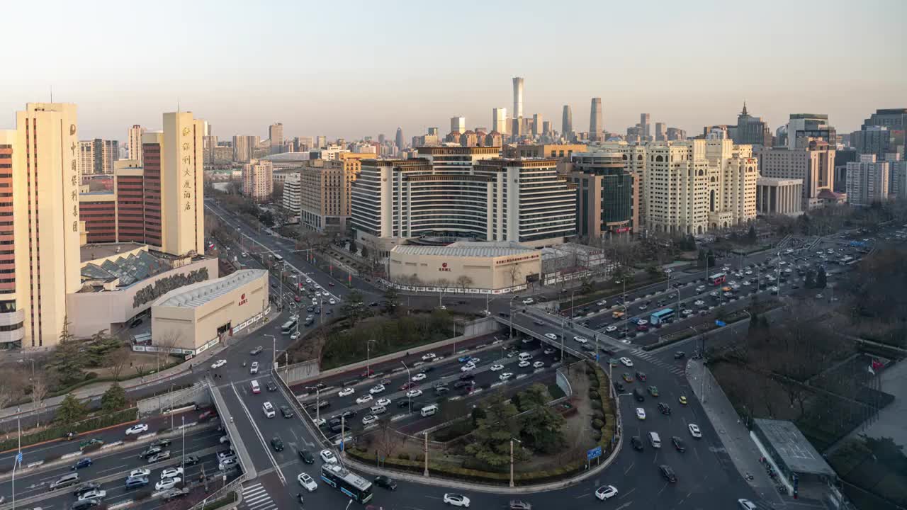 东四十条桥日转夜视频素材