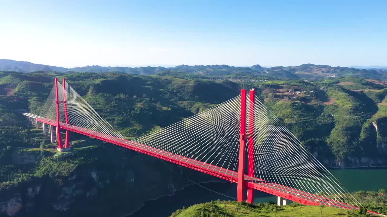 贵州鸭池河大桥视频素材