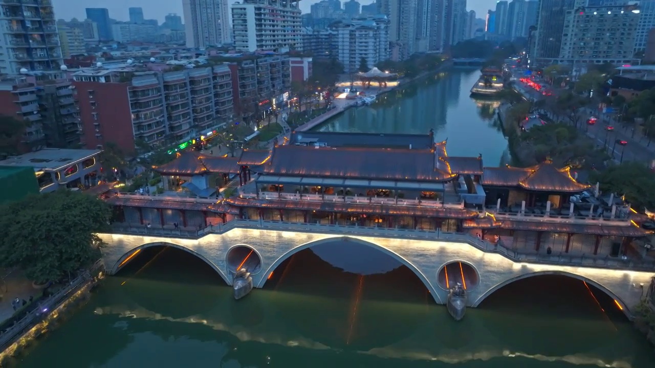 成都九眼桥夜景视频素材