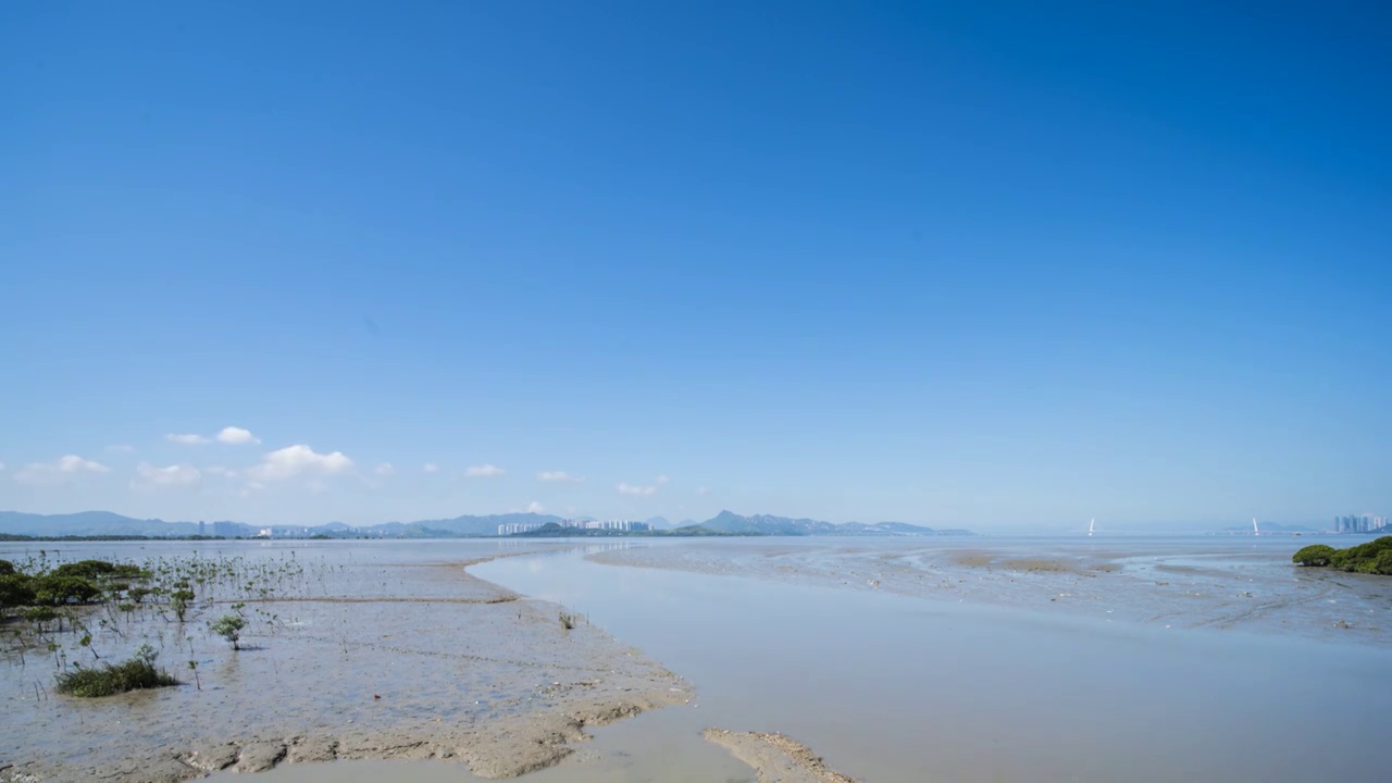 海水涨潮延时视频素材