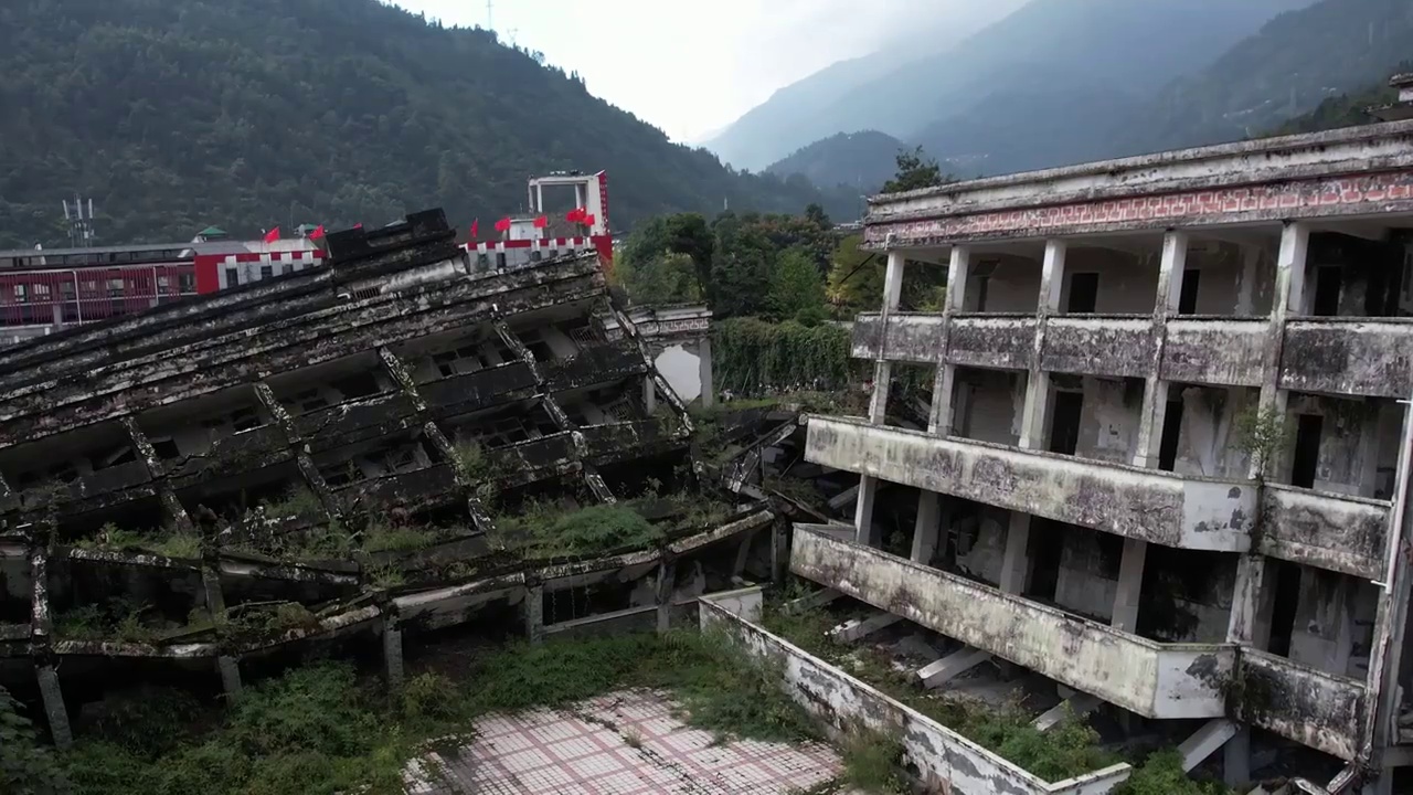 汶川地震遗址视频下载