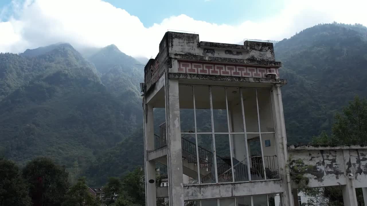 汶川地震遗址视频素材