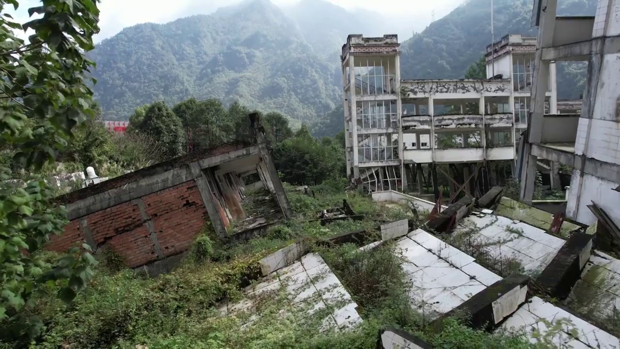 汶川地震遗址视频下载