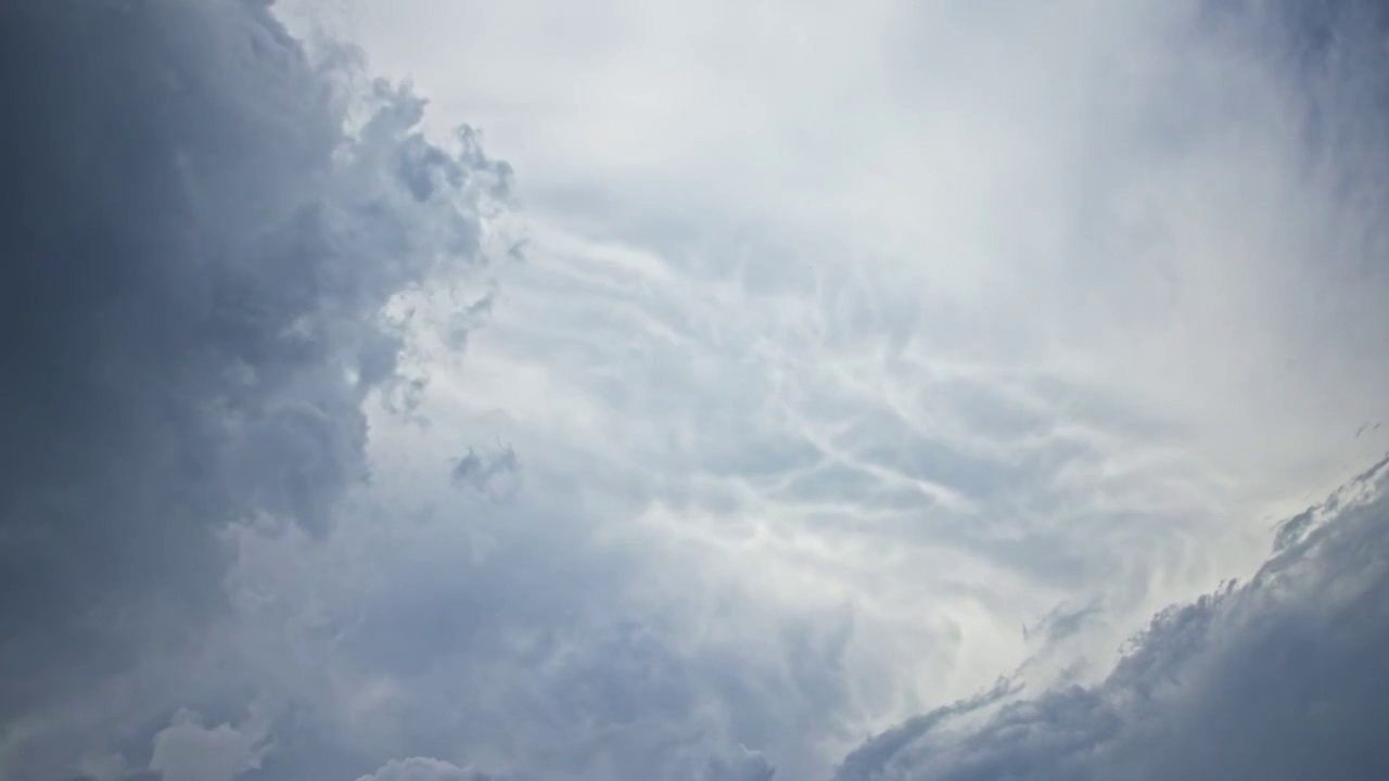 天空悬球状积雨云云朵消散延时视频素材