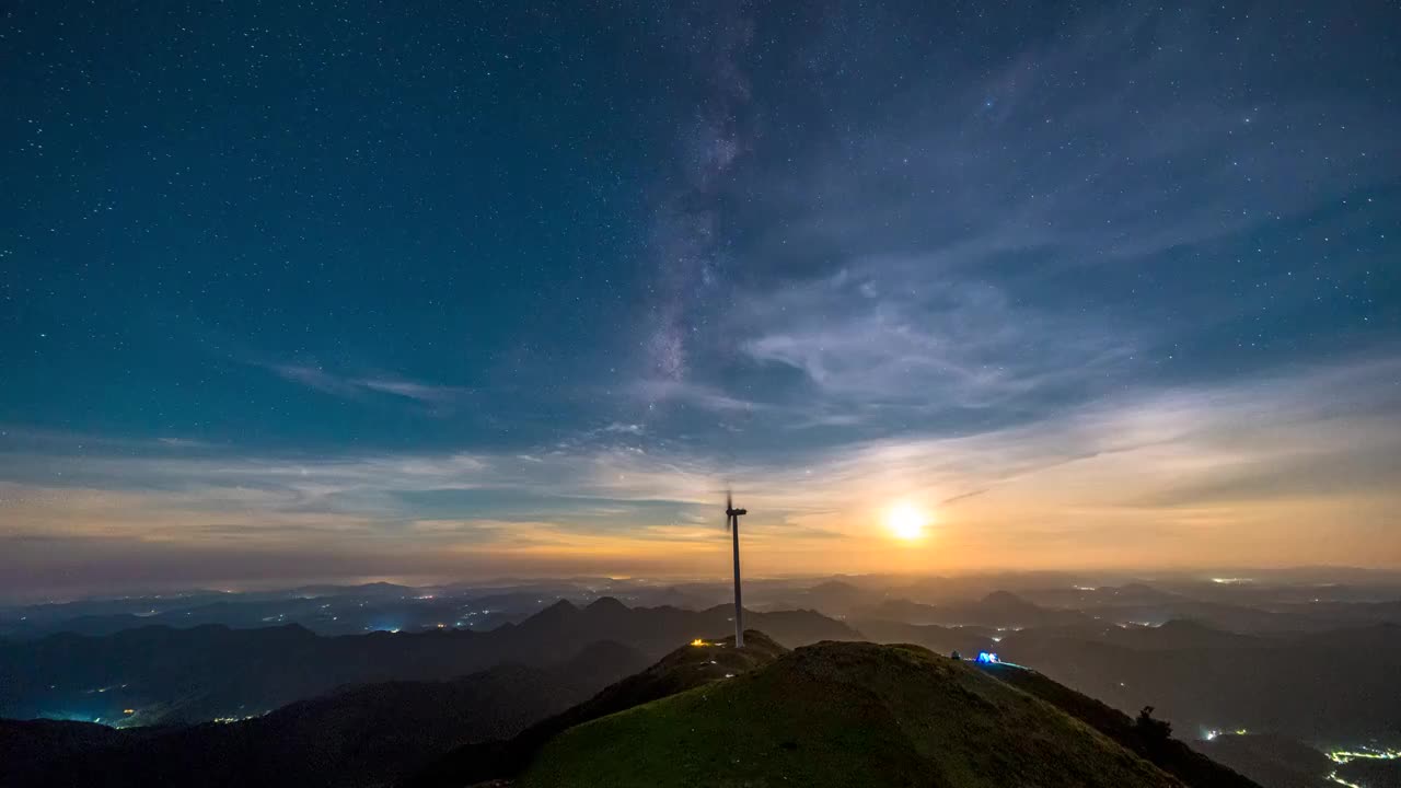 野猪嶂银河星空视频素材