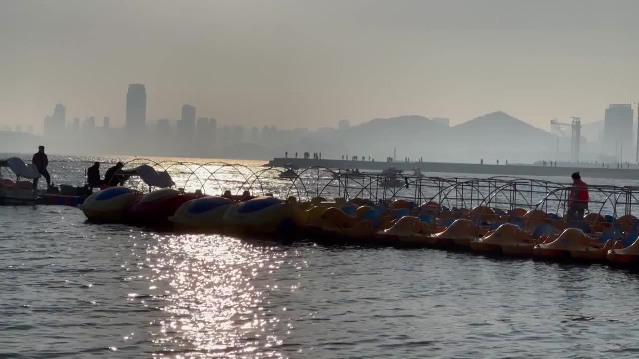 大连星海湾下午景色视频素材