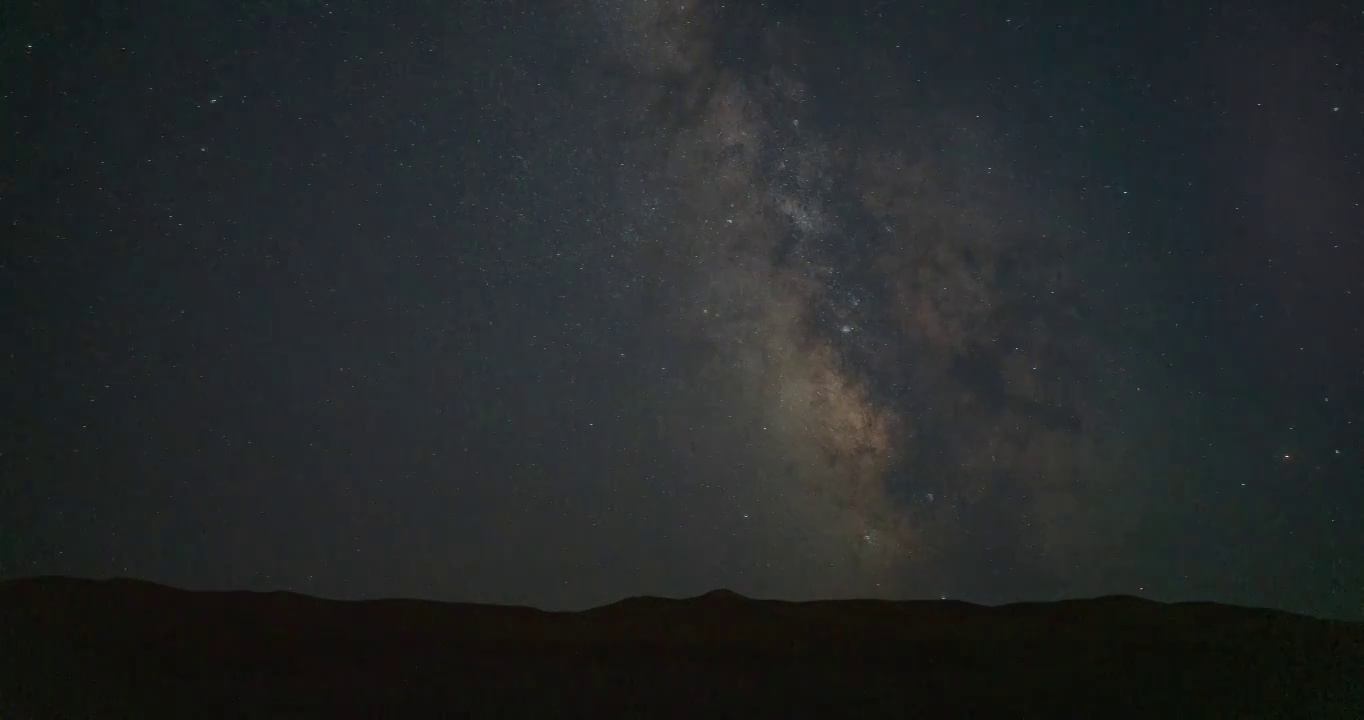 中国新疆的银河星空延时视频素材