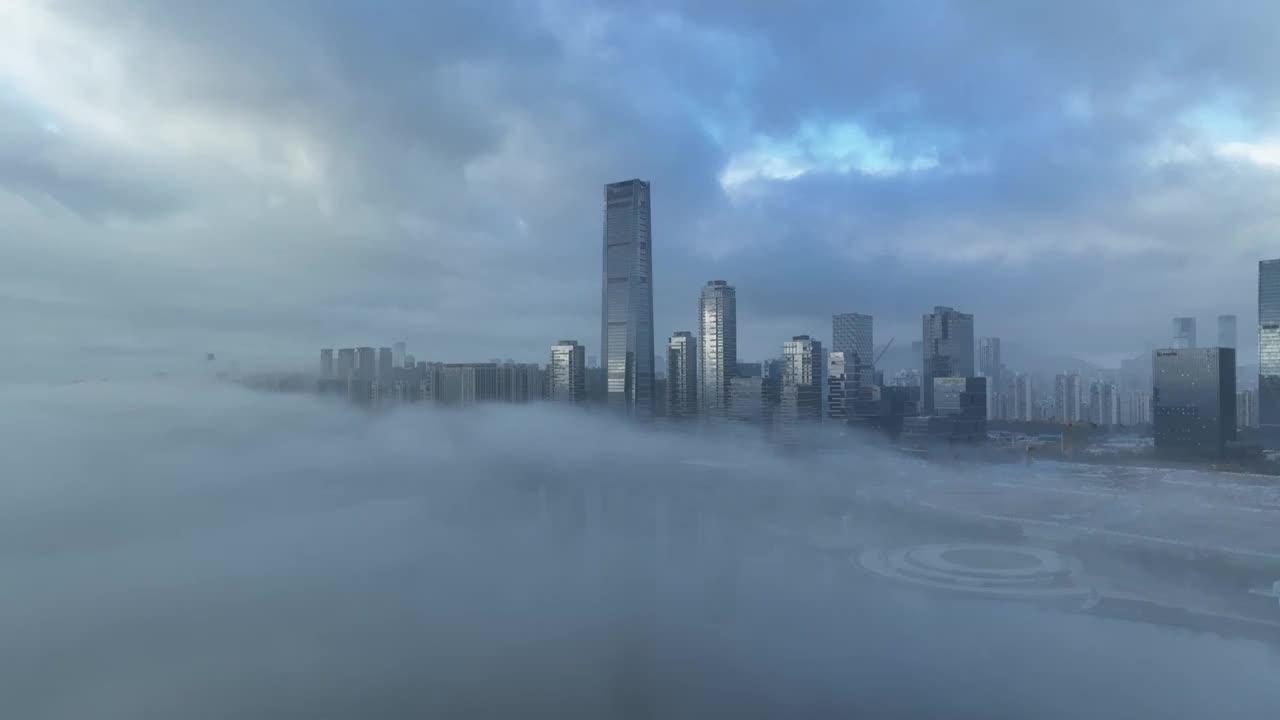 鹏瑞酒店平流雾云海视频素材