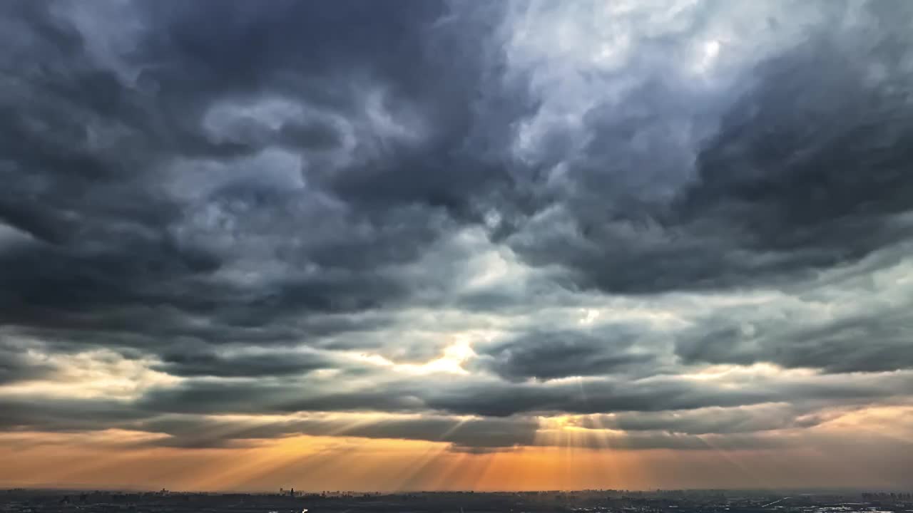 美丽的夕阳日落云视频素材