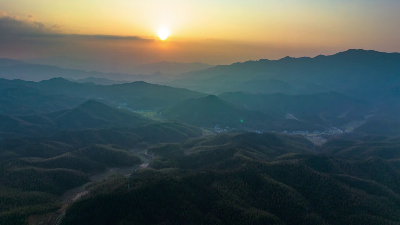 武功山日落延迟视频素材