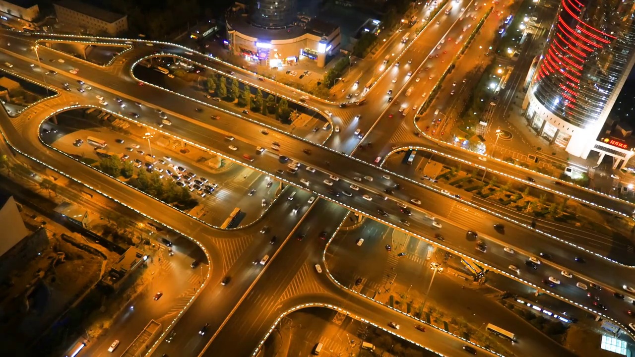 北京城市夜景交通视频下载