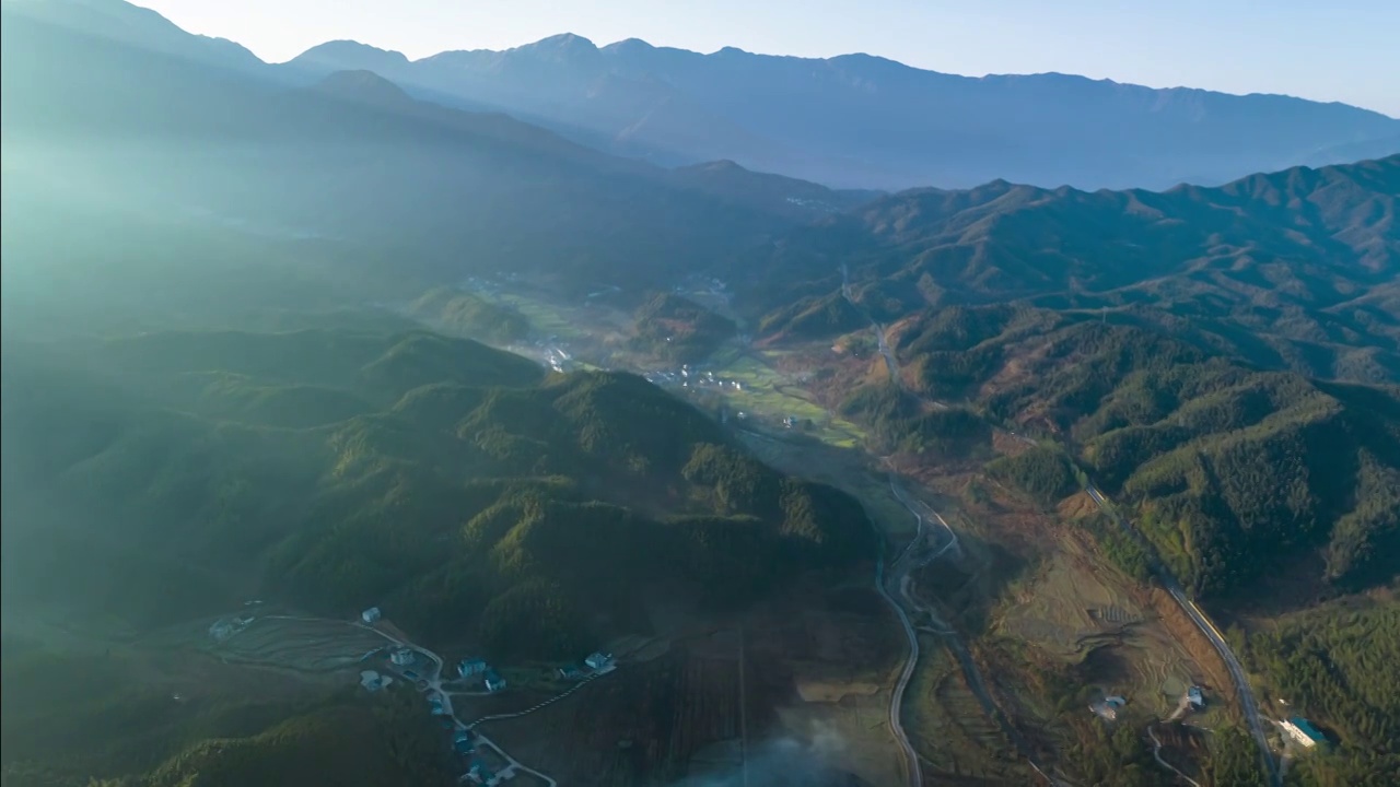 江西萍乡武功山脉清晨风光延迟视频素材