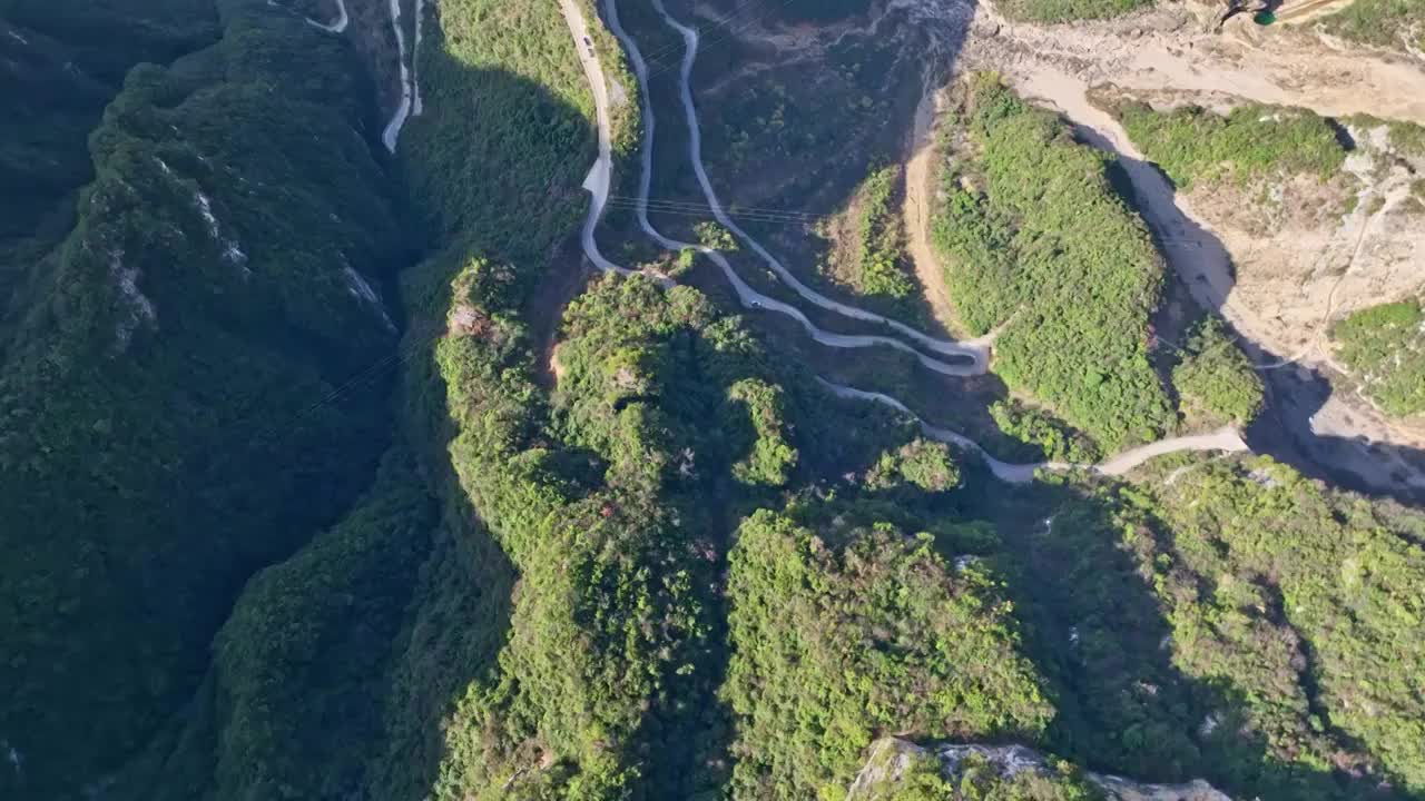 航拍重庆巫山下庄天路视频素材