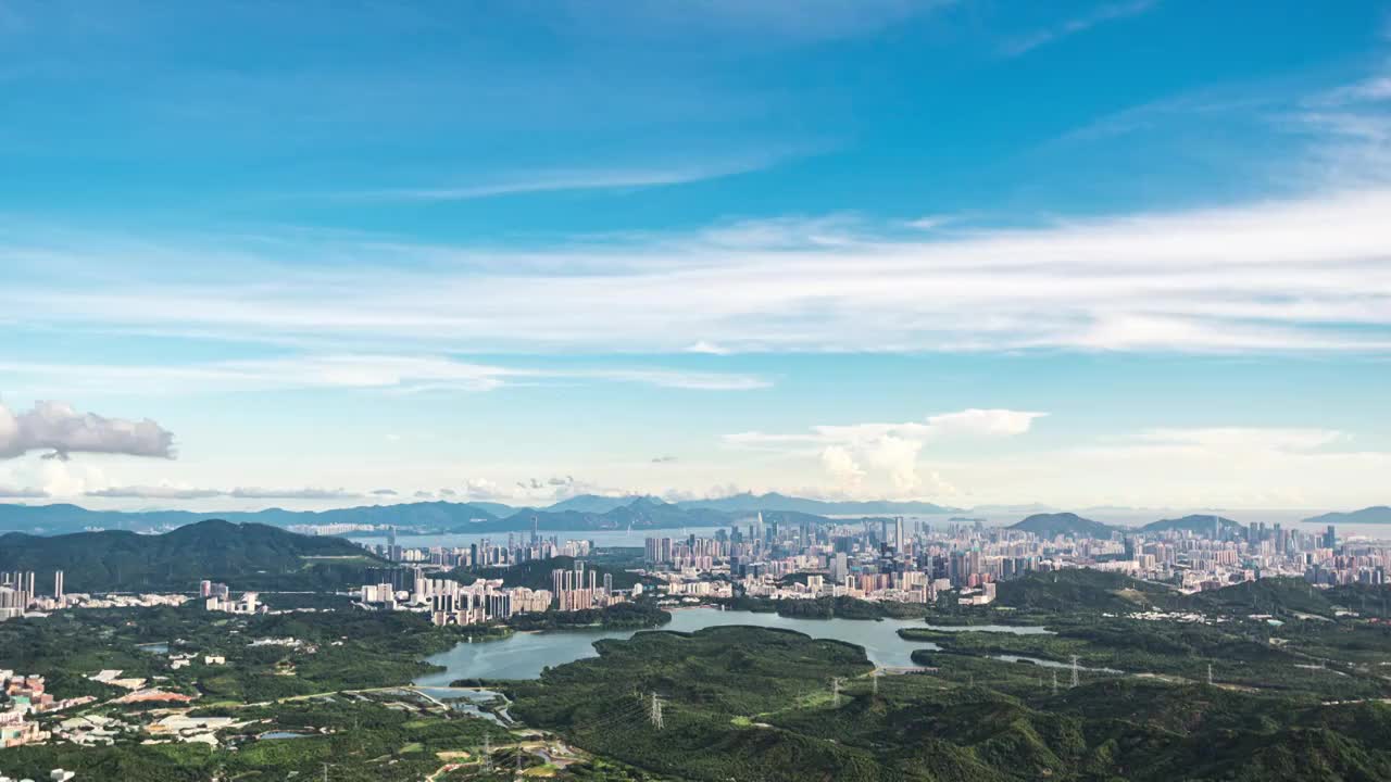 深圳南山区城市风光视频素材