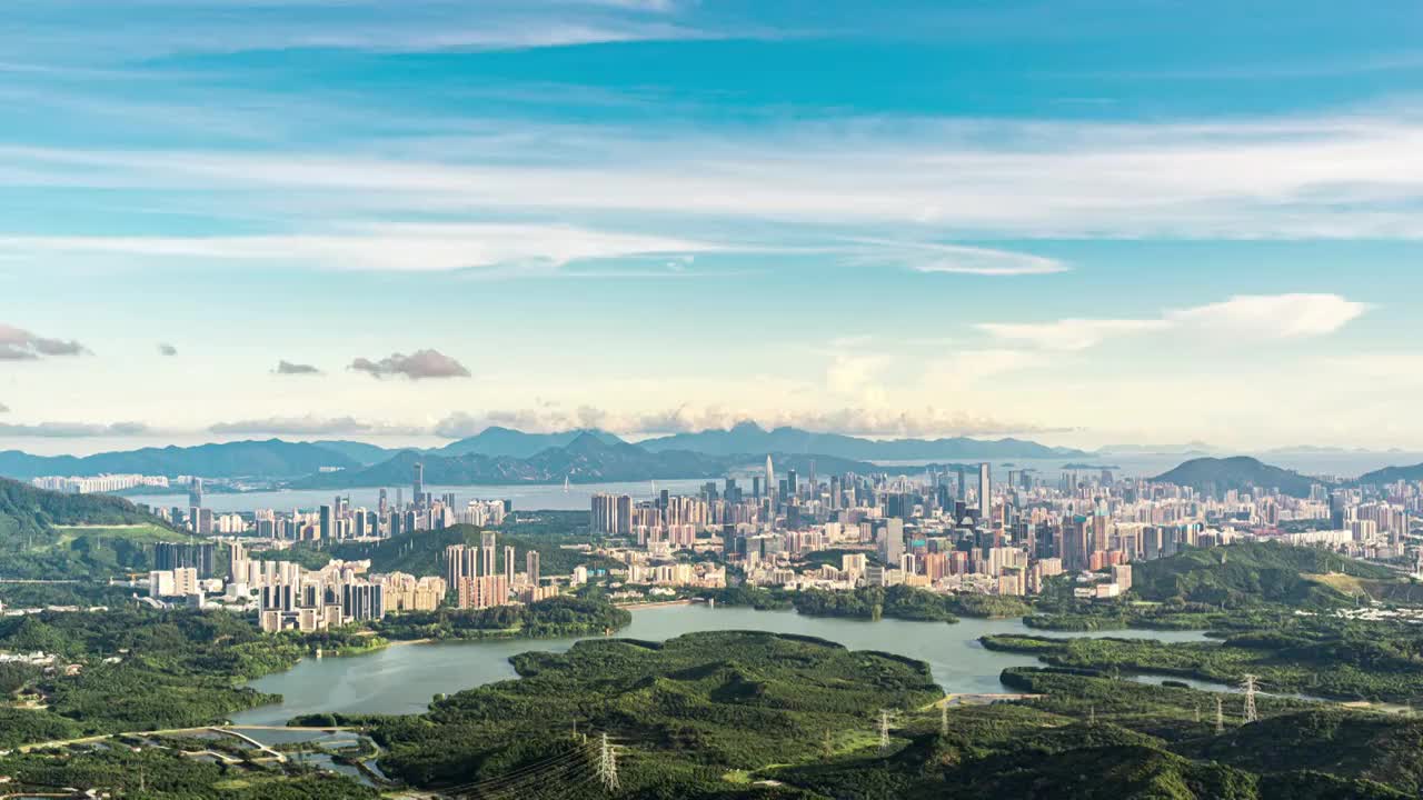 深圳南山区城市风光视频素材