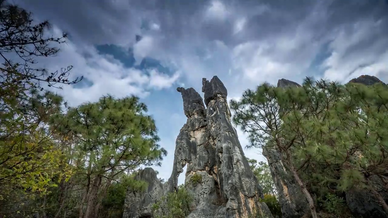 石林风景区   骆驼骑象景点   延时视频视频素材