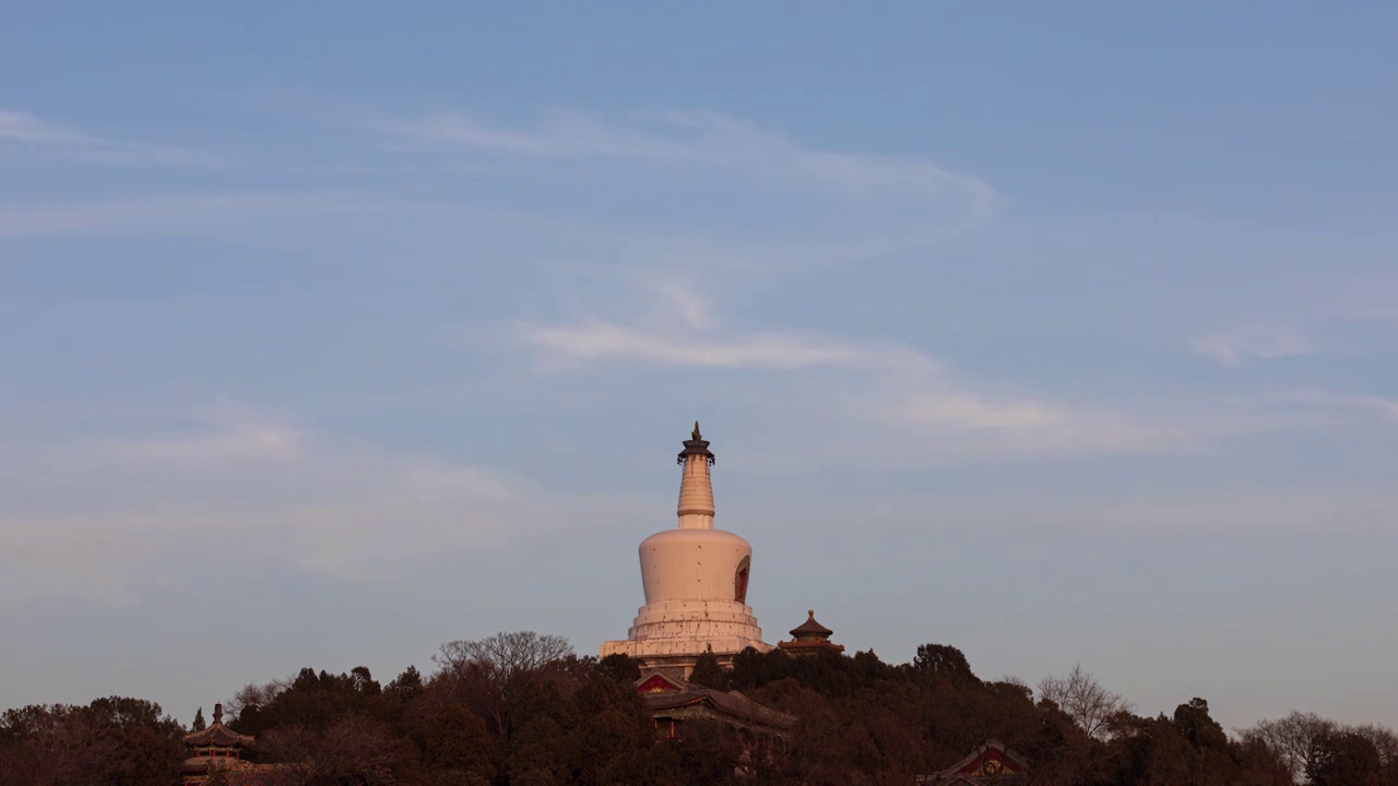 北海公园白塔视频下载