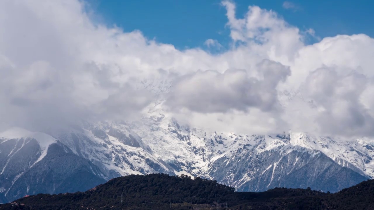 梅里雪山延时摄影视频素材